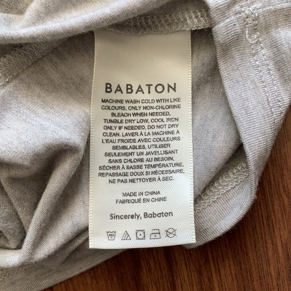 Babaton Crop Heather Grey Tshirt - L - Picture 8 of 8